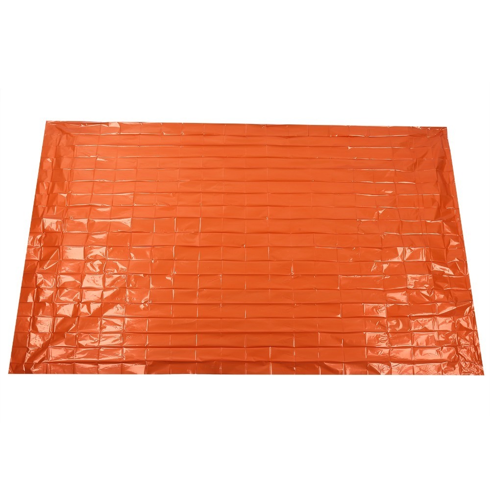 Survival Blanket Reflective - Couverture d'urgence durable en PE, orange