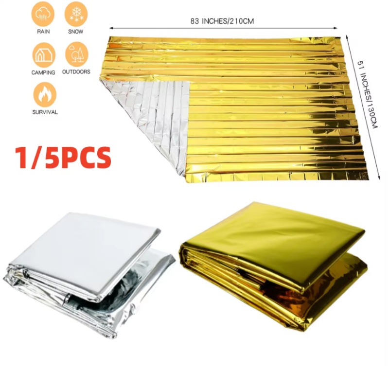 Survival Blanket Reflective - Couverture d'urgence en feuille de Mylar