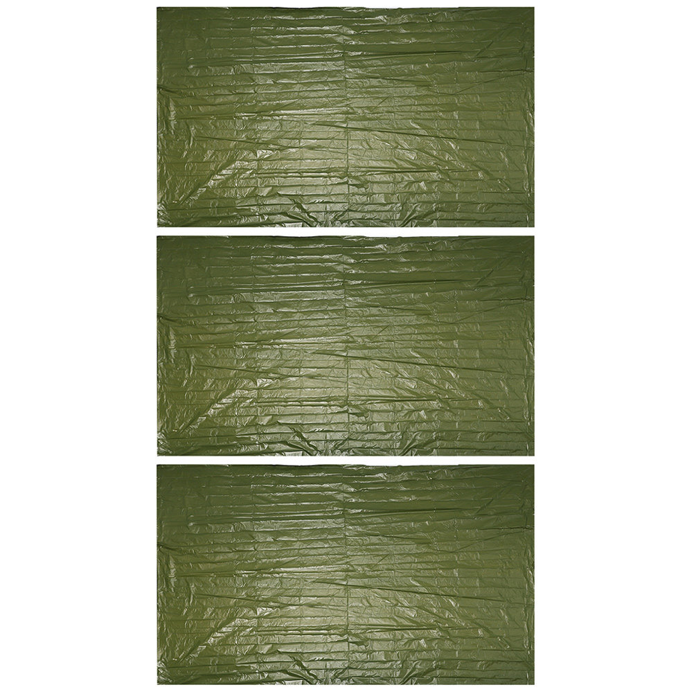 Survival Blanket Reflective - 3 pièces de couvertures d'urgence pour